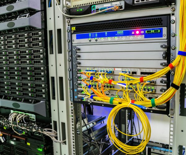 Powerful,Computer,Server,Connected,To,Them,Through,Main,Optical,Lines. Powerful,Computer,Server,Connected,To,Them,Through,Main,Optical,Lines.